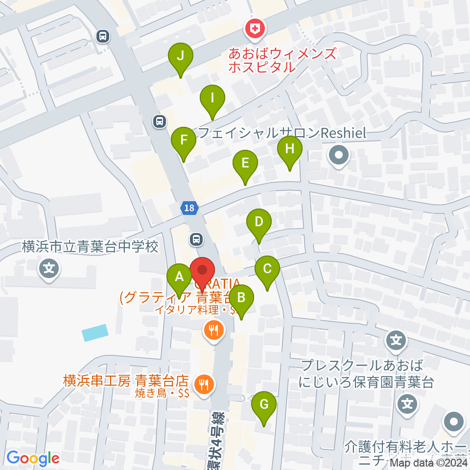 スタジオローズ周辺の駐車場・コインパーキング一覧地図