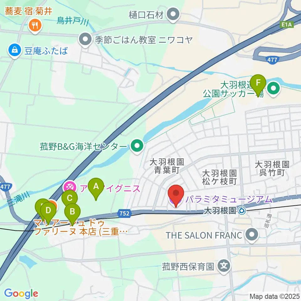 パラミタミュージアム周辺の駐車場・コインパーキング一覧地図