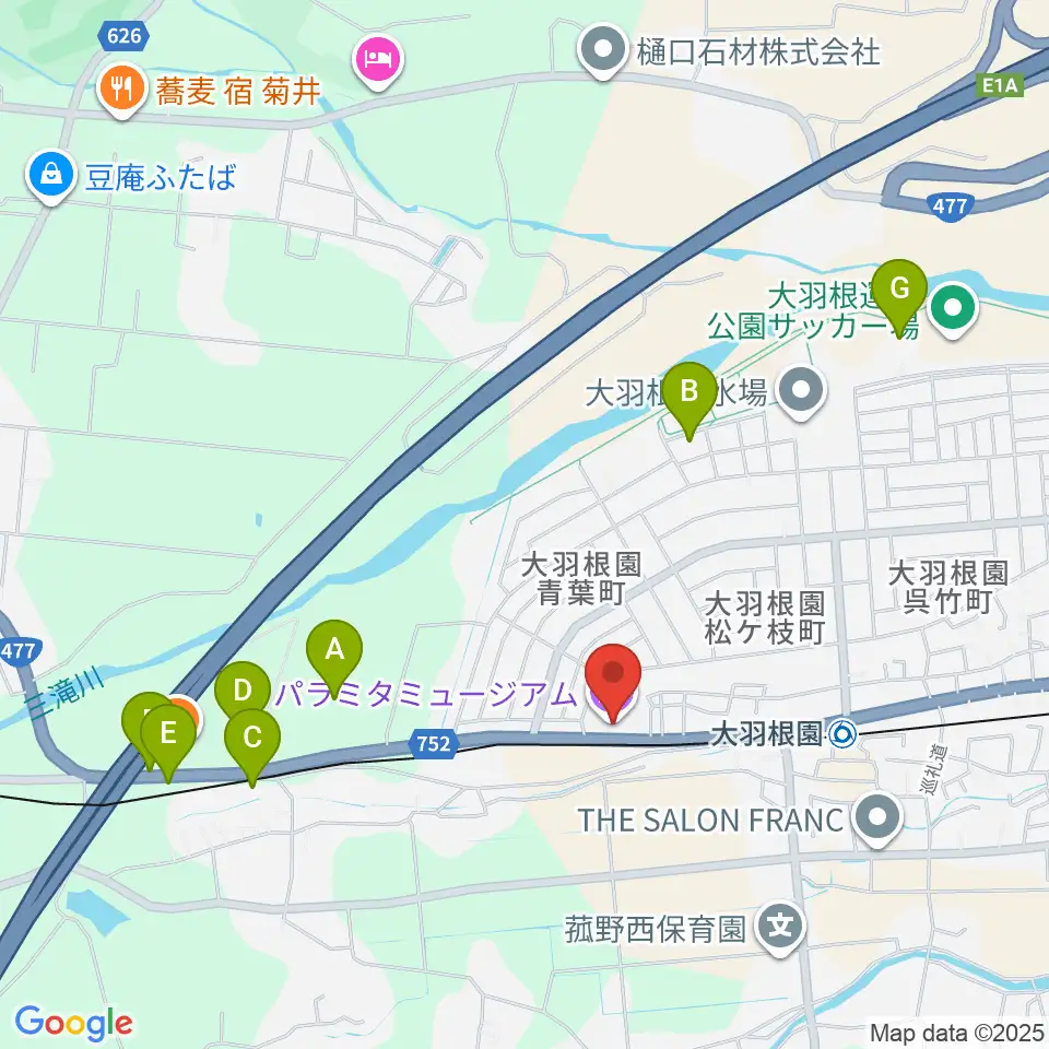 パラミタミュージアム周辺の駐車場・コインパーキング一覧地図