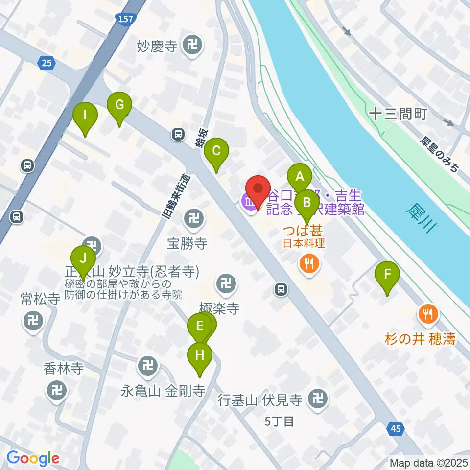 谷口吉郎・吉生記念金沢建築館周辺の駐車場・コインパーキング一覧地図