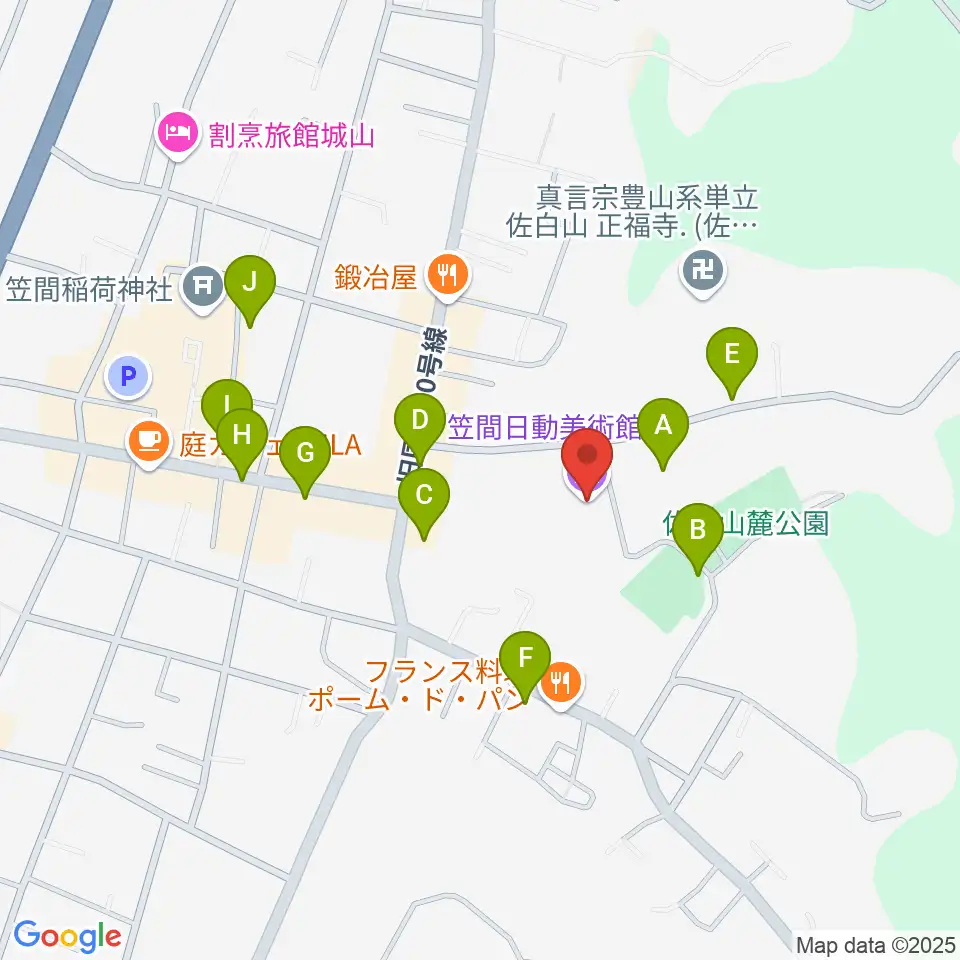 笠間日動美術館周辺の駐車場・コインパーキング一覧地図