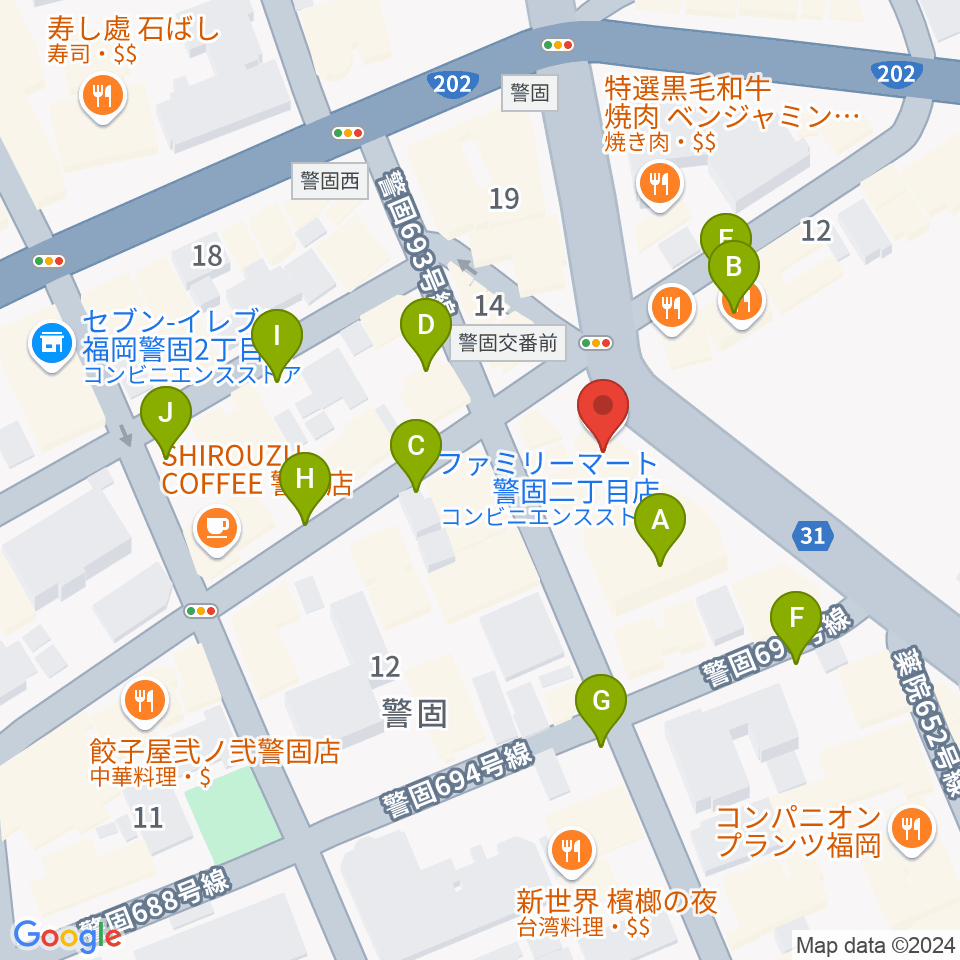 ピアノサロンKEGO周辺の駐車場・コインパーキング一覧地図