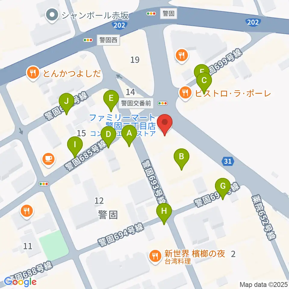 ピアノサロンKEGO周辺の駐車場・コインパーキング一覧地図