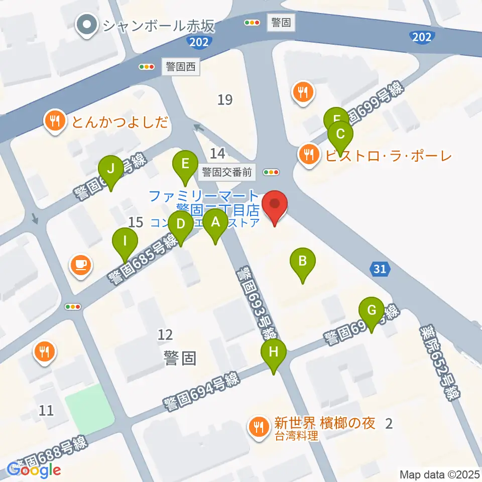 ピアノサロンKEGO周辺の駐車場・コインパーキング一覧地図