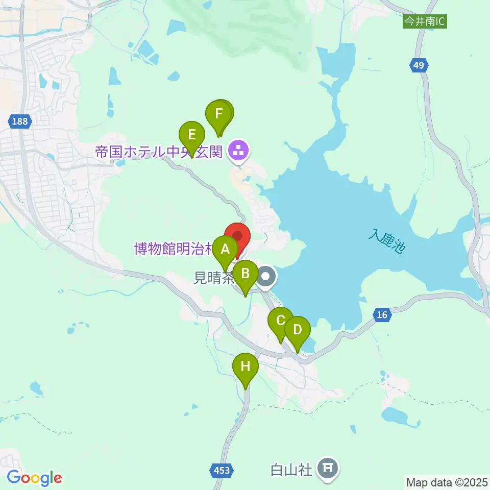 博物館明治村周辺の駐車場・コインパーキング一覧地図