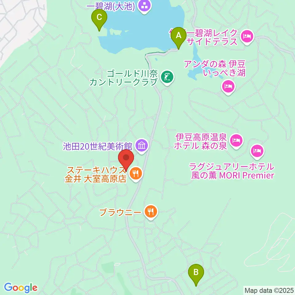 池田20世紀美術館 周辺の駐車場・コインパーキング一覧地図