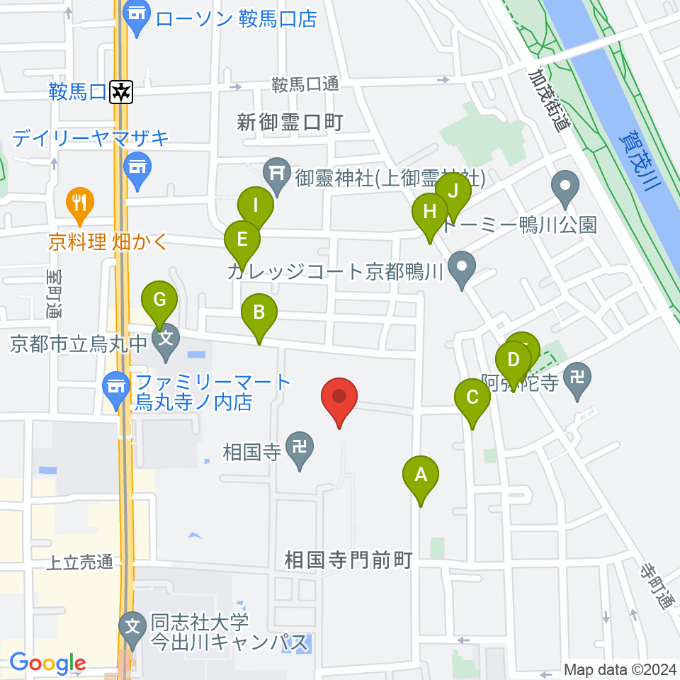 承天閣美術館周辺の駐車場・コインパーキング一覧地図