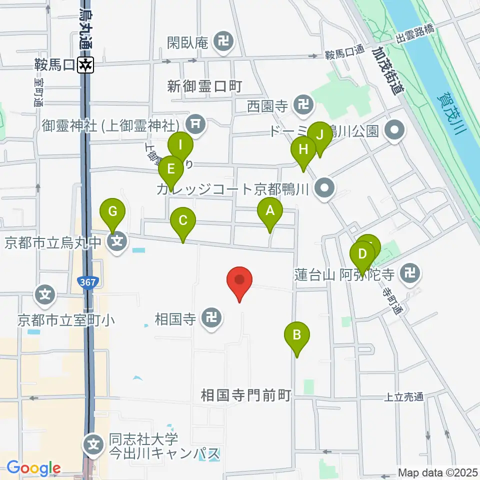 承天閣美術館周辺の駐車場・コインパーキング一覧地図