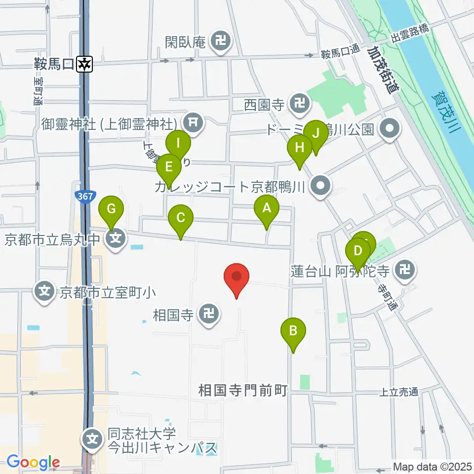 承天閣美術館周辺の駐車場・コインパーキング一覧地図