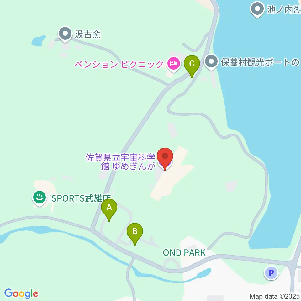 佐賀県立宇宙科学館ゆめぎんが周辺の駐車場・コインパーキング一覧地図