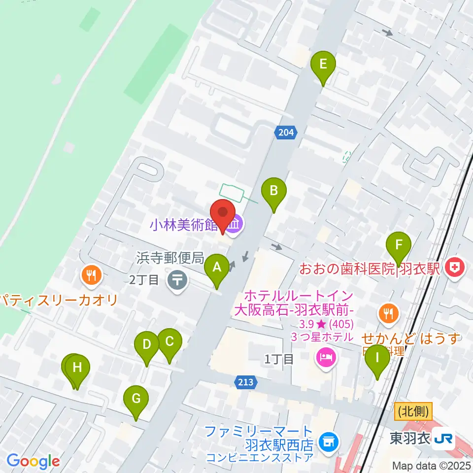 小林美術館周辺の駐車場・コインパーキング一覧地図