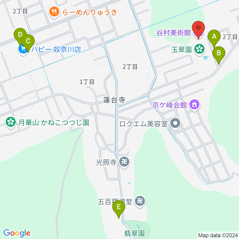 谷村美術館周辺の駐車場・コインパーキング一覧地図