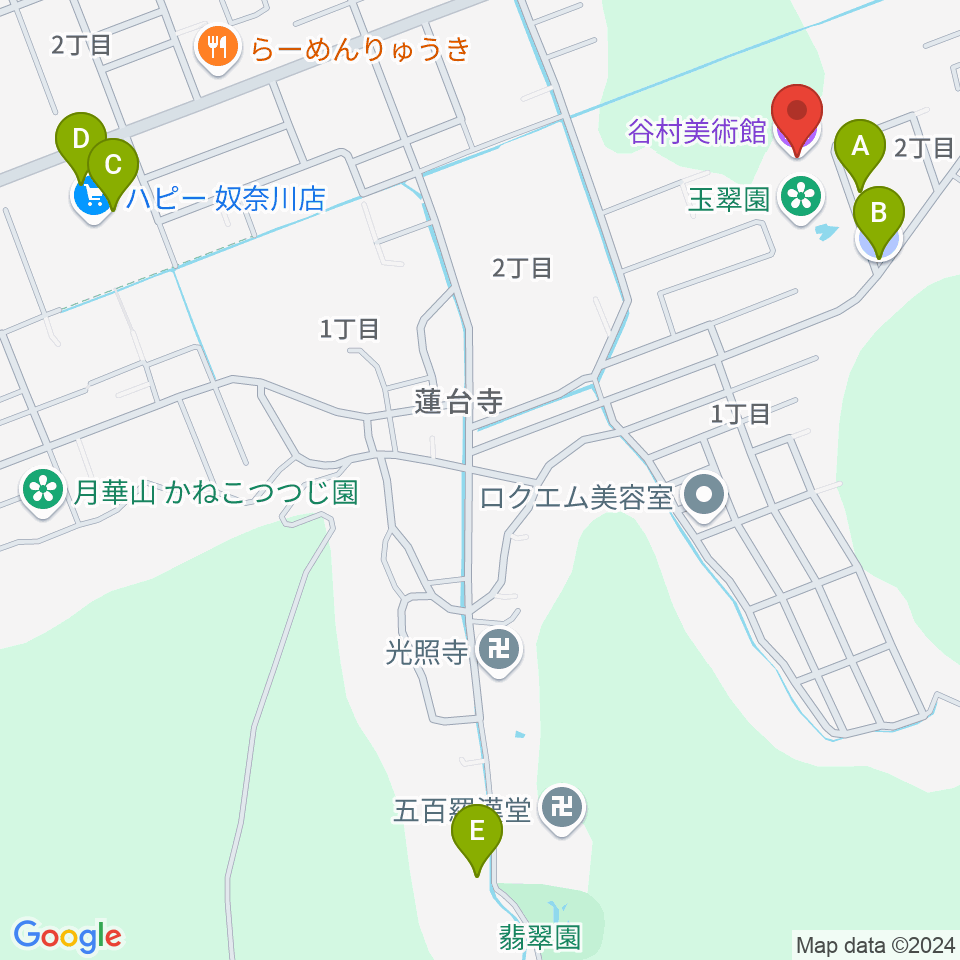 谷村美術館周辺の駐車場・コインパーキング一覧地図