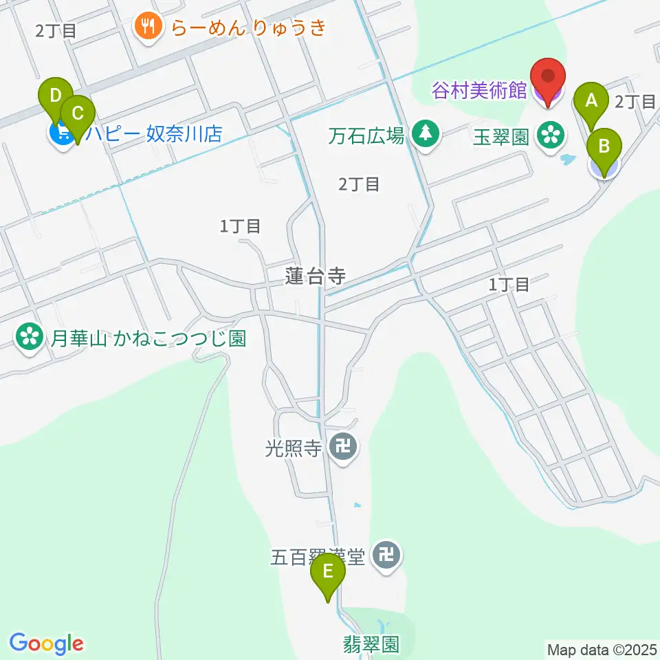 谷村美術館周辺の駐車場・コインパーキング一覧地図