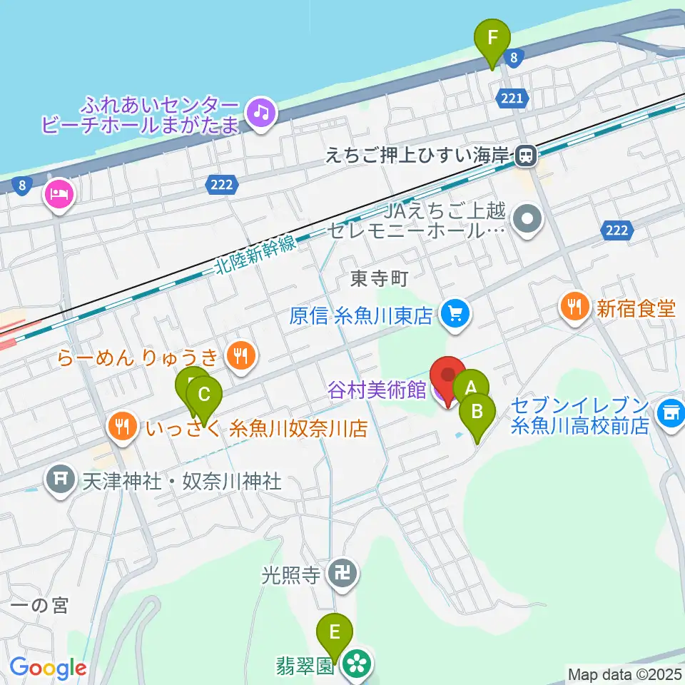 谷村美術館周辺の駐車場・コインパーキング一覧地図