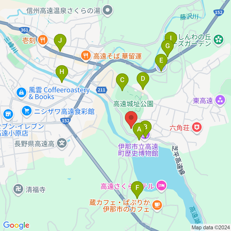 信州高遠美術館周辺の駐車場・コインパーキング一覧地図