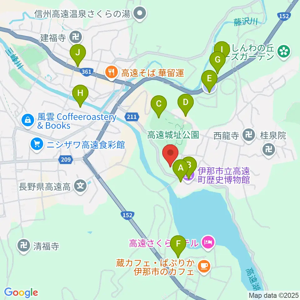 信州高遠美術館周辺の駐車場・コインパーキング一覧地図