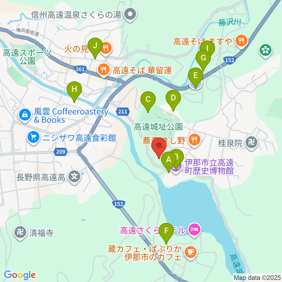 信州高遠美術館周辺の駐車場・コインパーキング一覧地図