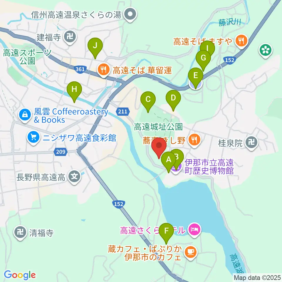 信州高遠美術館周辺の駐車場・コインパーキング一覧地図