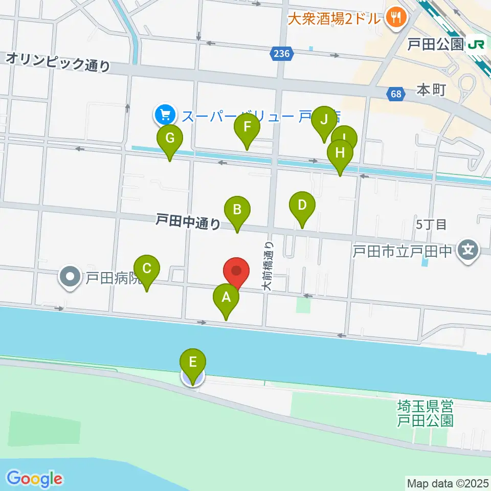 スタジオパークサイド周辺の駐車場・コインパーキング一覧地図