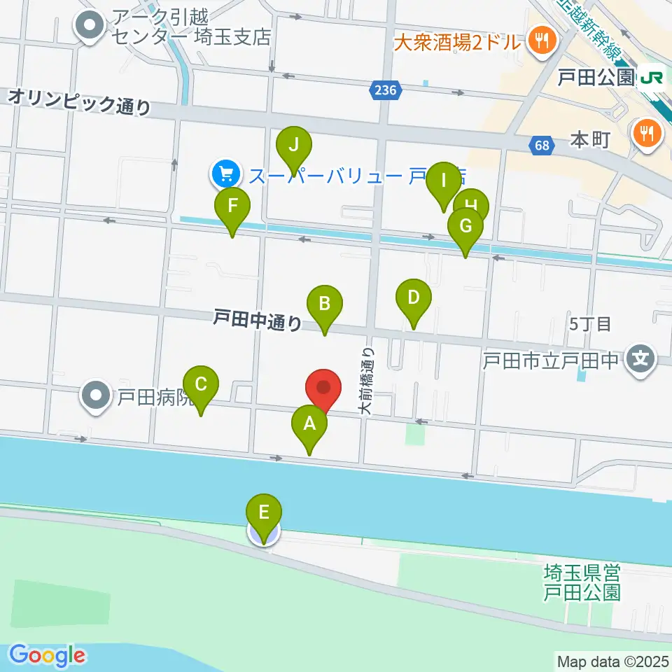 スタジオパークサイド周辺の駐車場・コインパーキング一覧地図