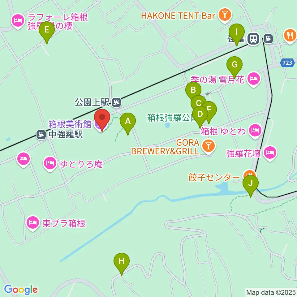 箱根美術館周辺の駐車場・コインパーキング一覧地図