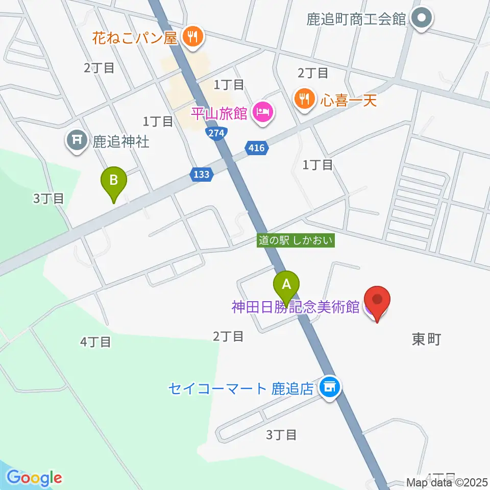 神田日勝記念美術館周辺の駐車場・コインパーキング一覧地図