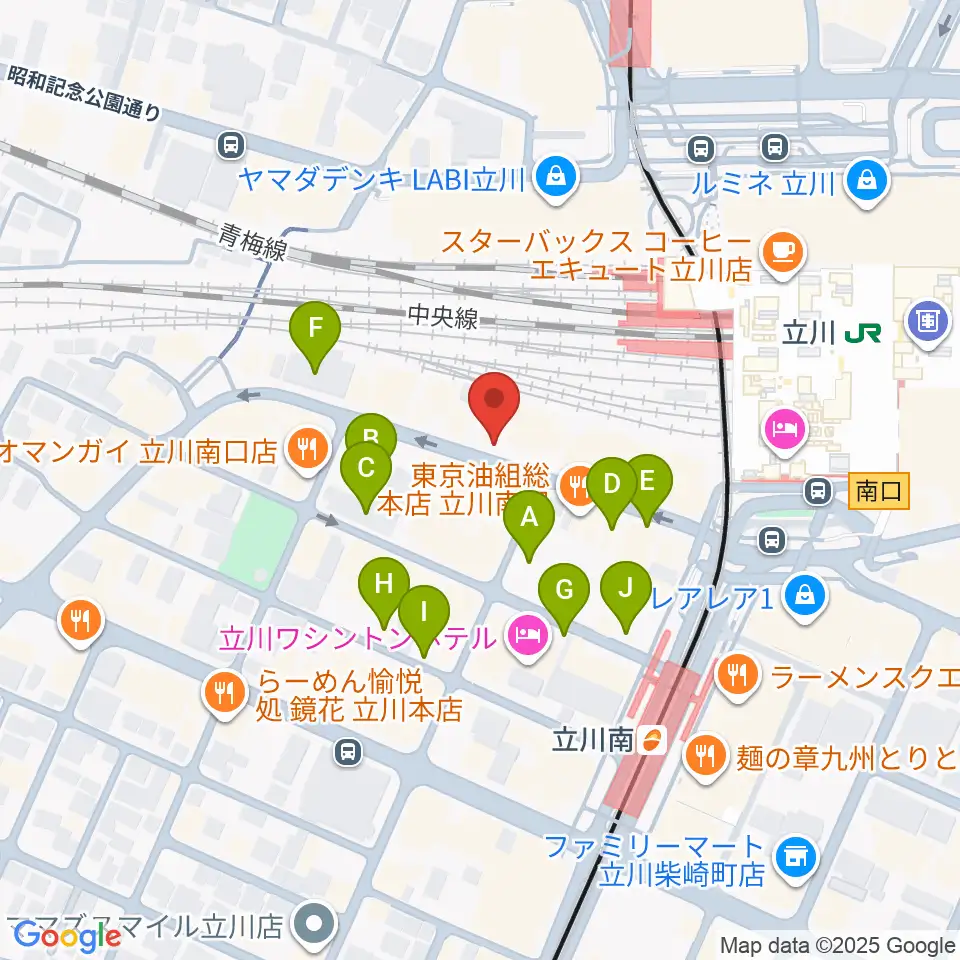 立川スタジオネイ周辺の駐車場・コインパーキング一覧地図