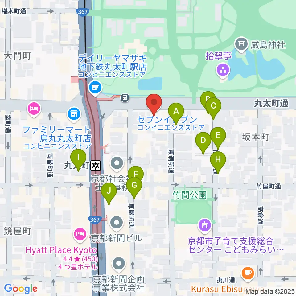 JEUGIAフォーラム京都御所南周辺の駐車場・コインパーキング一覧地図