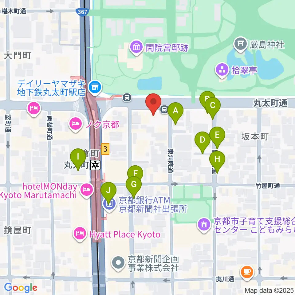 JEUGIAフォーラム京都御所南周辺の駐車場・コインパーキング一覧地図