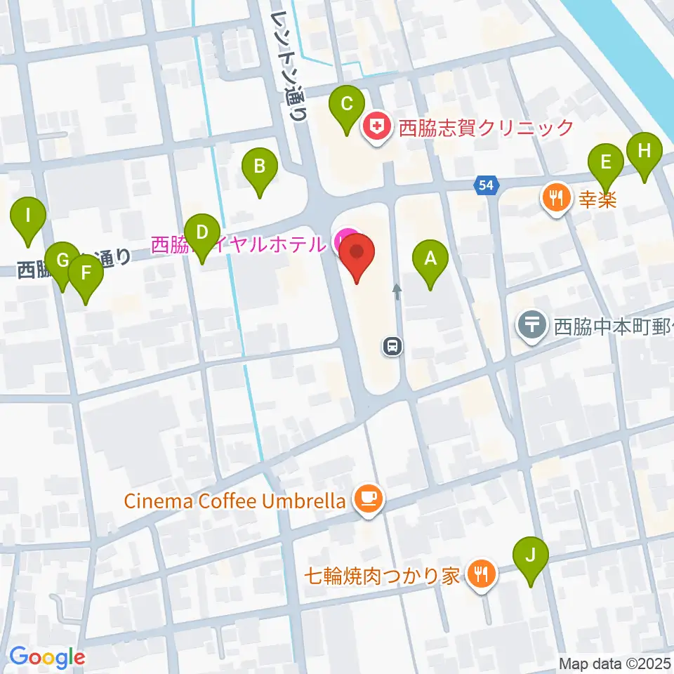 西脇市立音楽ホール アピカホール周辺の駐車場・コインパーキング一覧地図