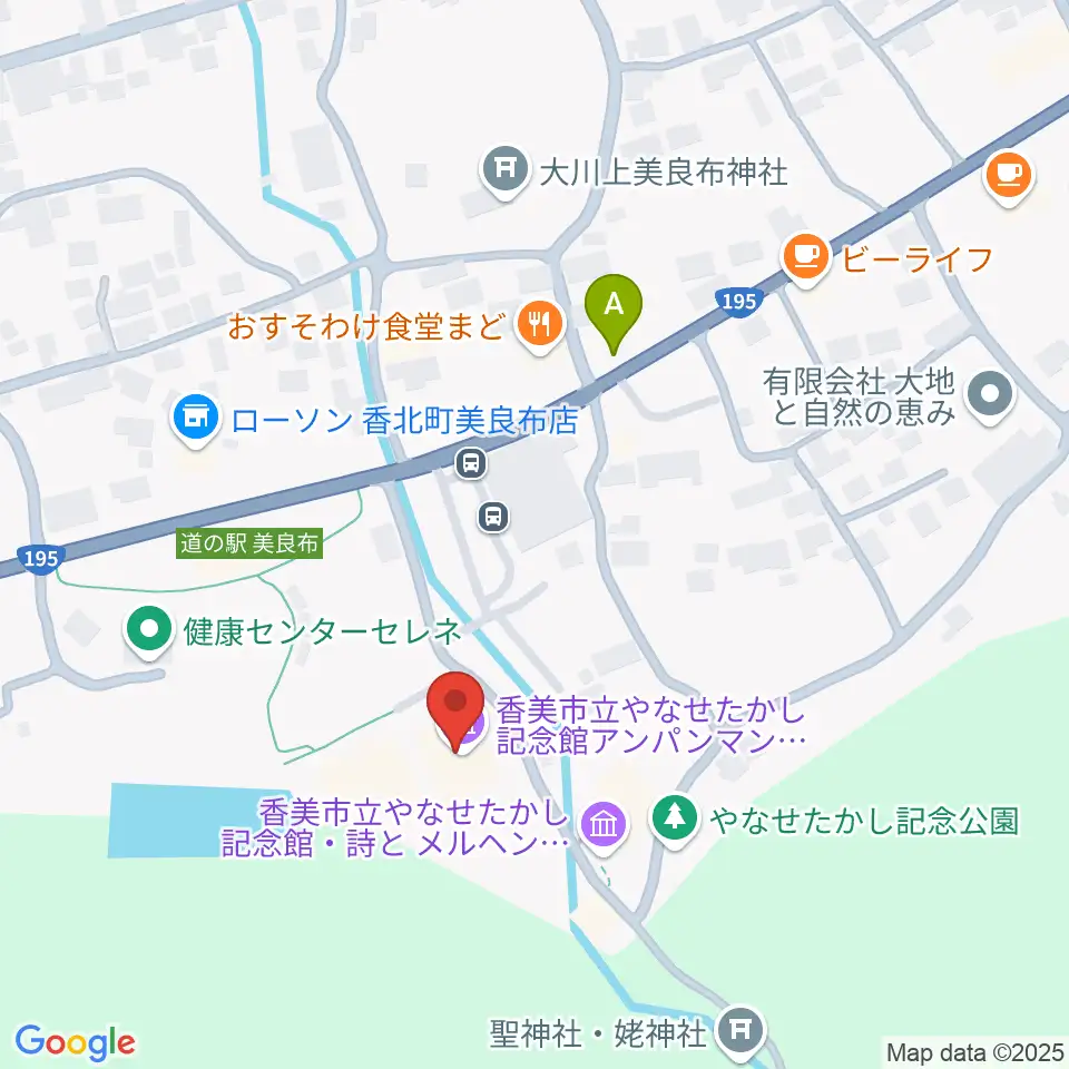 香美市立やなせたかし記念館・アンパンマンミュージアム周辺の駐車場・コインパーキング一覧地図
