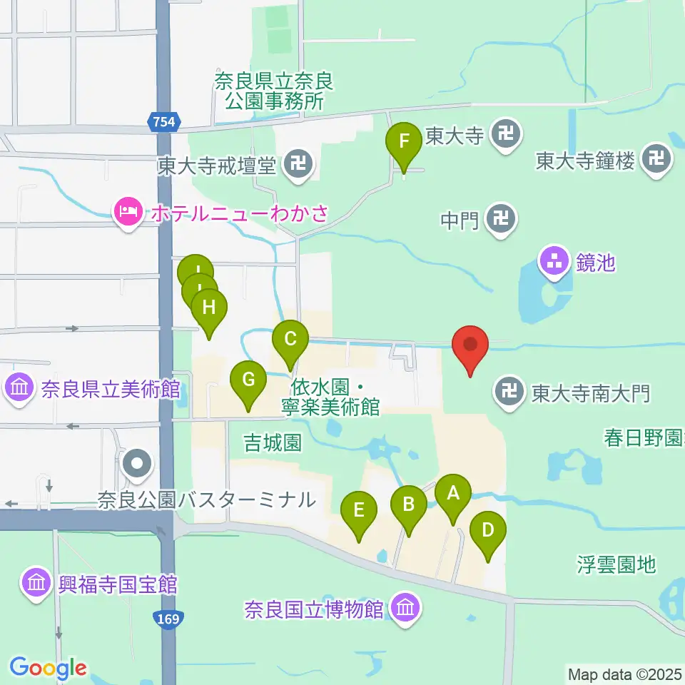 東大寺ミュージアム周辺の駐車場・コインパーキング一覧地図