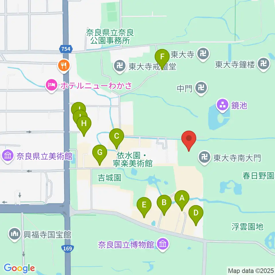 東大寺ミュージアム周辺の駐車場・コインパーキング一覧地図