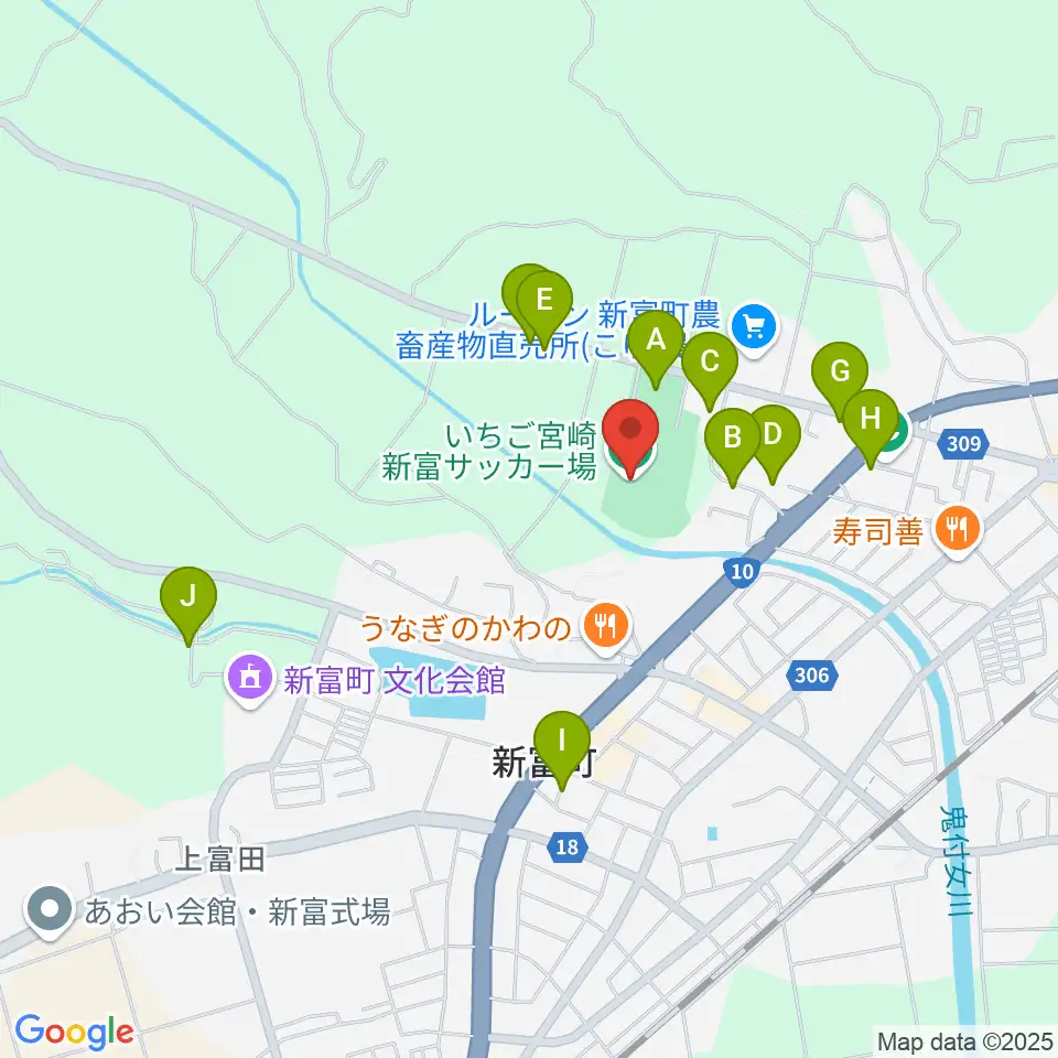 いちご宮崎新富サッカー場周辺の駐車場・コインパーキング一覧地図
