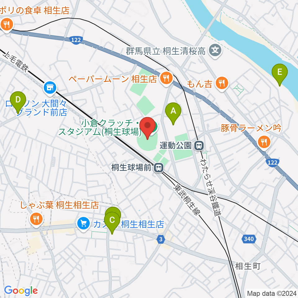 小倉クラッチ・スタジアム周辺の駐車場・コインパーキング一覧地図