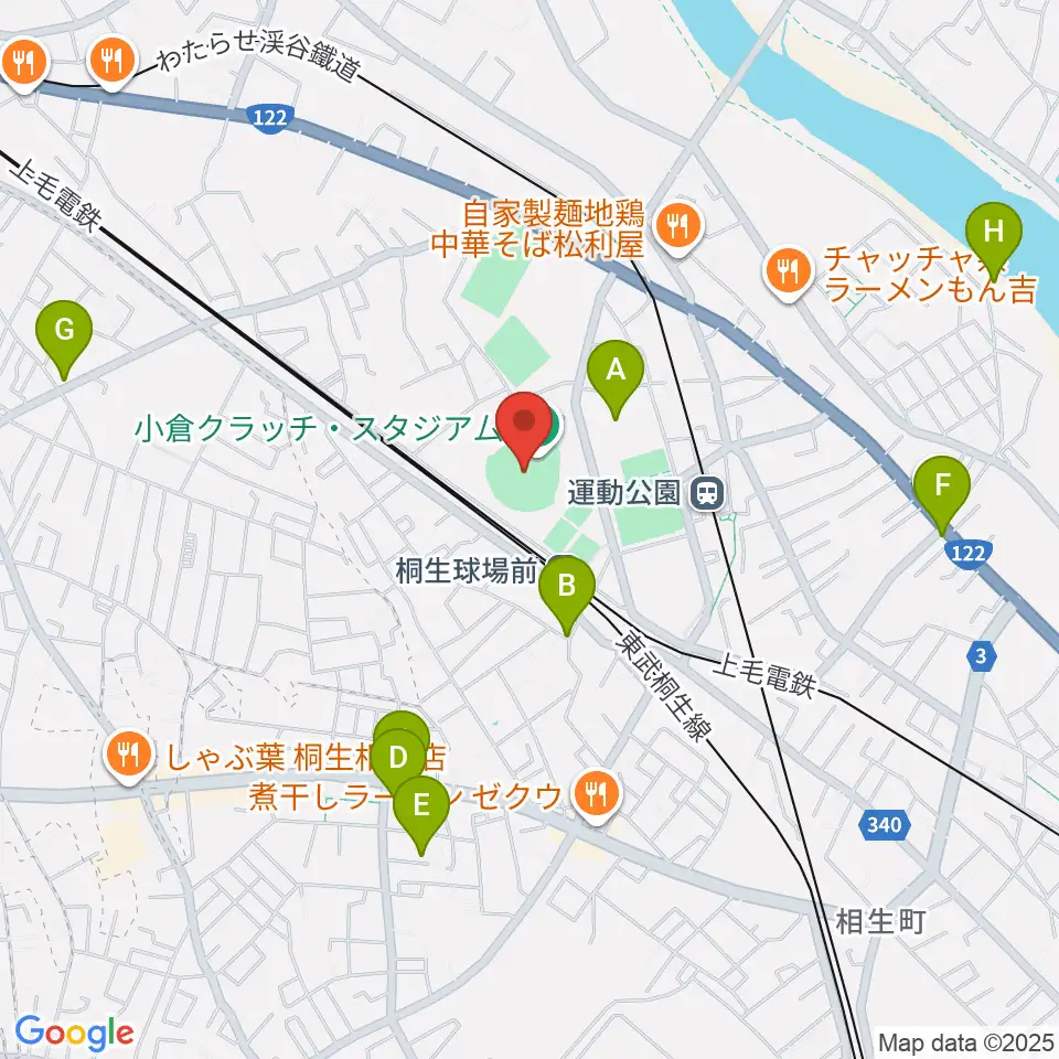 小倉クラッチ・スタジアム周辺の駐車場・コインパーキング一覧地図