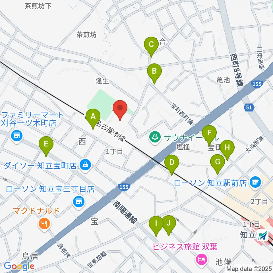 スギ薬局知立福祉アリーナ周辺の駐車場・コインパーキング一覧地図
