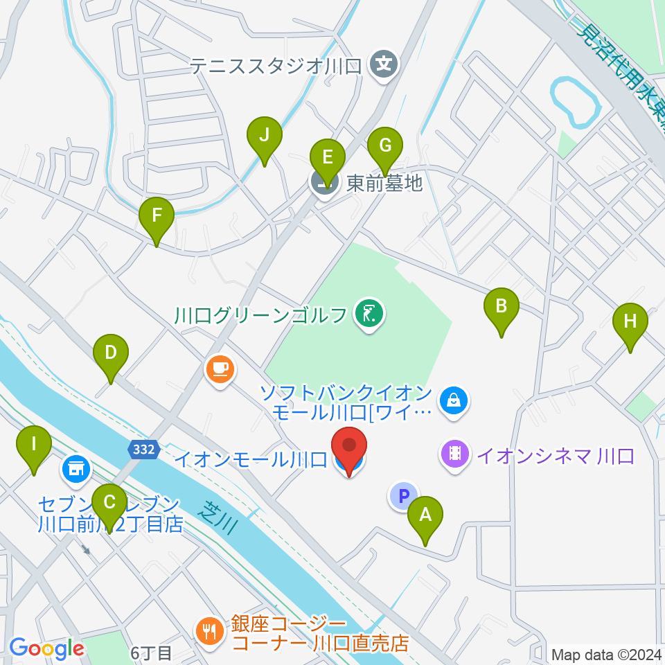 イオンシネマ川口周辺の駐車場・コインパーキング一覧地図