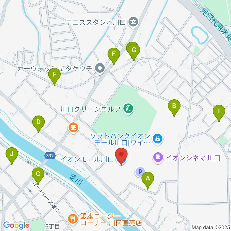 イオンシネマ川口周辺の駐車場・コインパーキング一覧地図