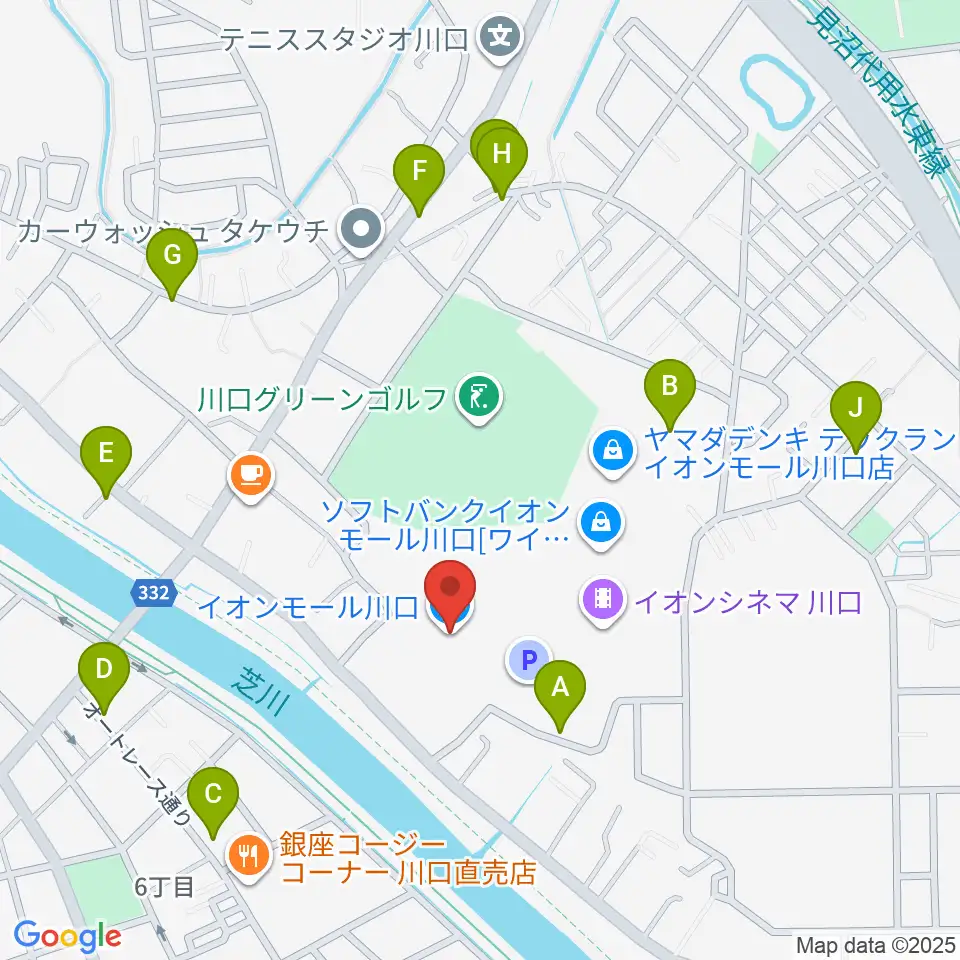 イオンシネマ川口周辺の駐車場・コインパーキング一覧地図