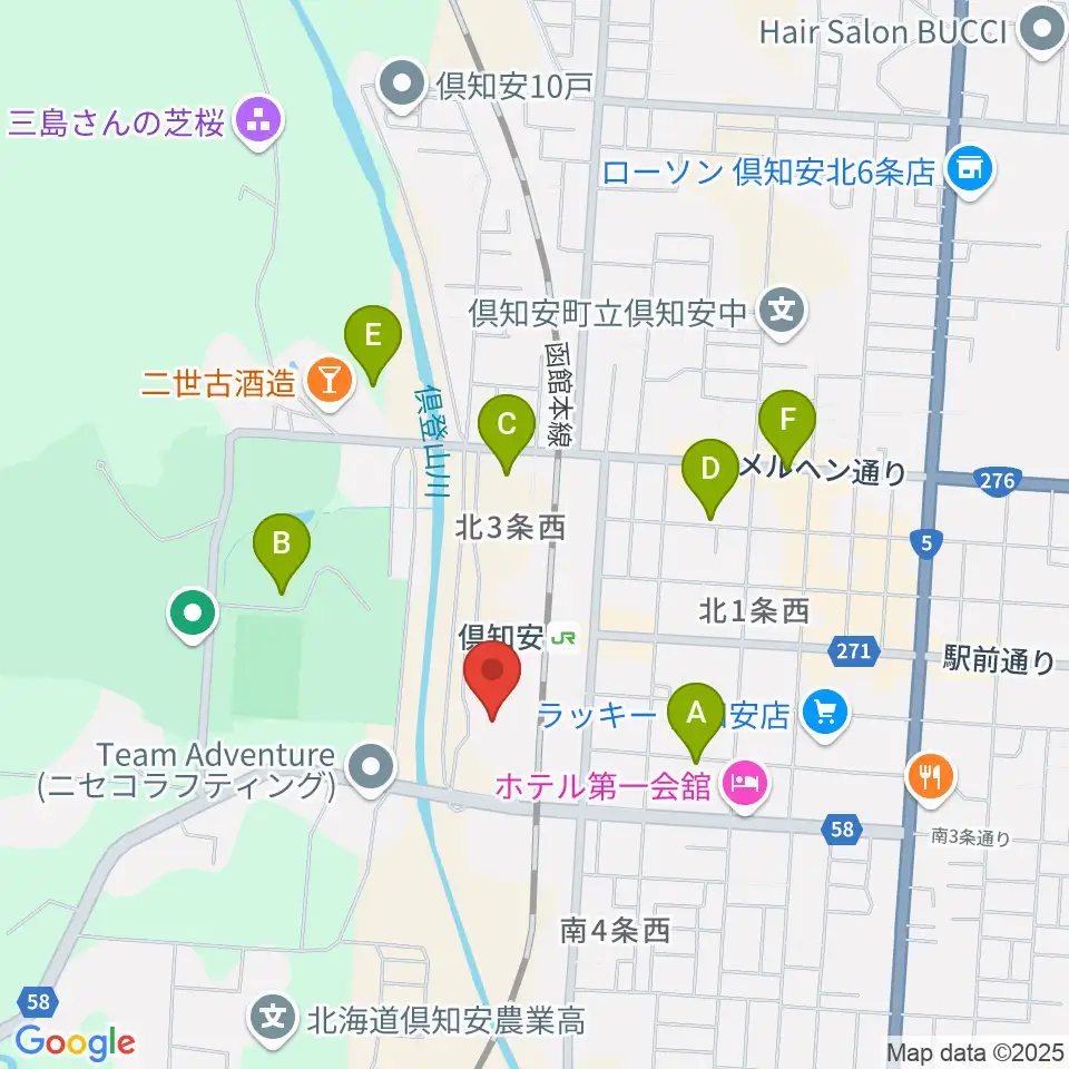 倶知安総合体育館周辺の駐車場・コインパーキング一覧地図