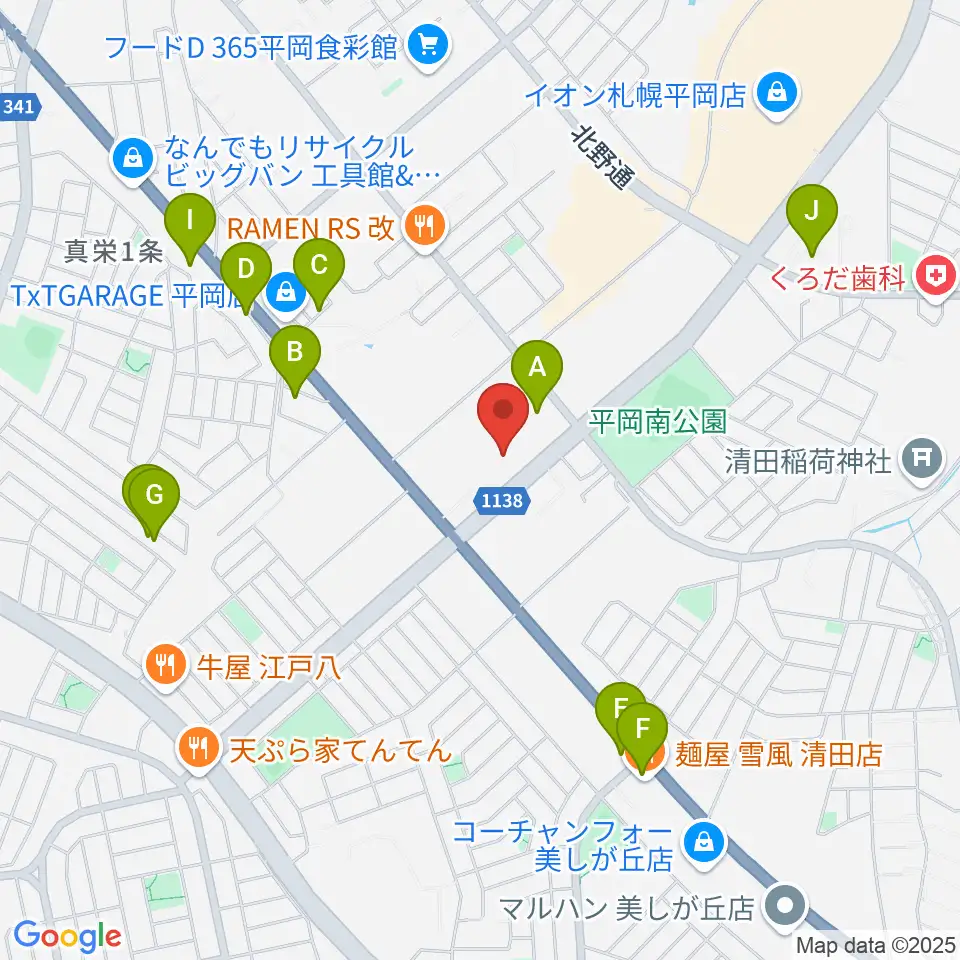 清田区体育館・温水プール周辺の駐車場・コインパーキング一覧地図