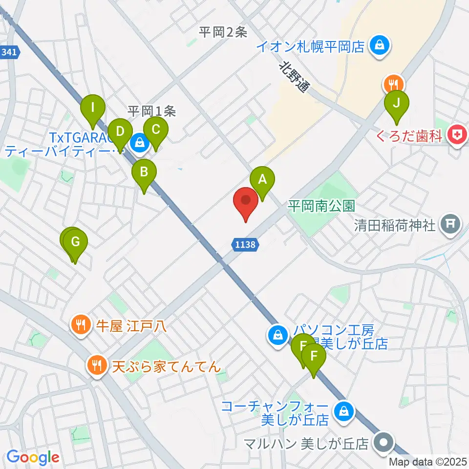 清田区体育館・温水プール周辺の駐車場・コインパーキング一覧地図