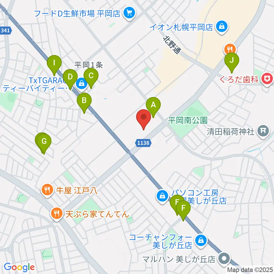 清田区体育館・温水プール周辺の駐車場・コインパーキング一覧地図