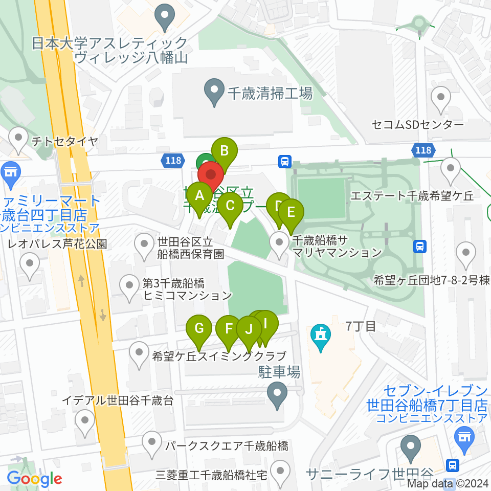 千歳温水プール周辺の駐車場・コインパーキング一覧地図