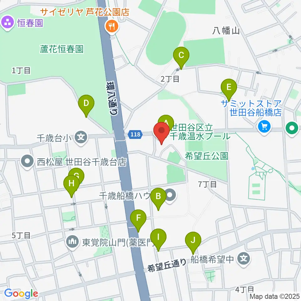千歳温水プール周辺の駐車場・コインパーキング一覧地図