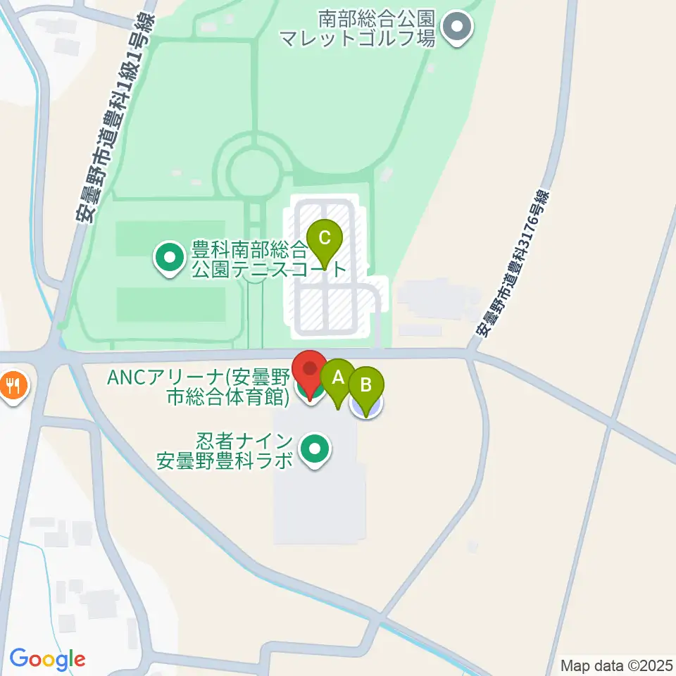 ANCアリーナ周辺の駐車場・コインパーキング一覧地図