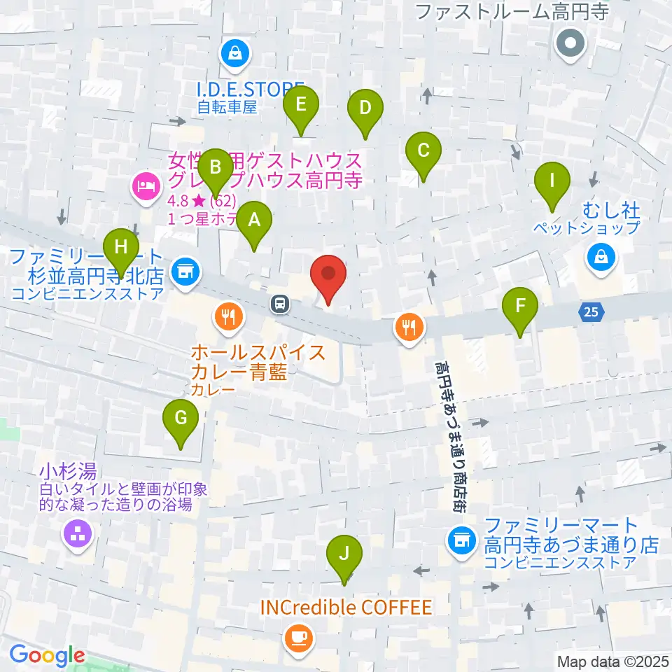 ソニックバンドスタジオ周辺の駐車場・コインパーキング一覧地図