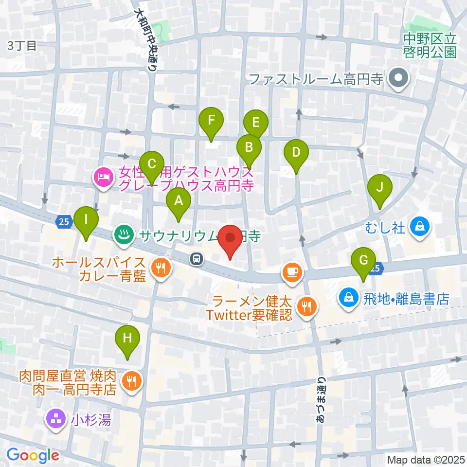 ソニックバンドスタジオ周辺の駐車場・コインパーキング一覧地図